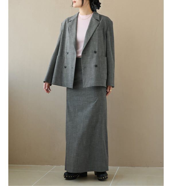 IENA LA BOUCLE「IENA LA BOUCLE グレンチェックダブルブレストジャケット」|テーラードジャケット|