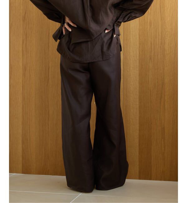 IENA LA BOUCLE「《予約》IENA LA BOUCLE コットンサテンイージーパンツ」|その他|