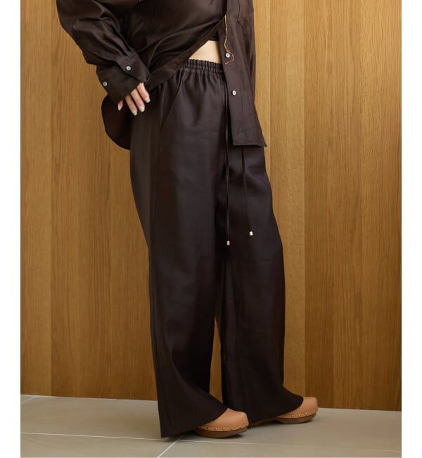 IENA LA BOUCLE「《予約》IENA LA BOUCLE コットンサテンイージーパンツ」|その他|