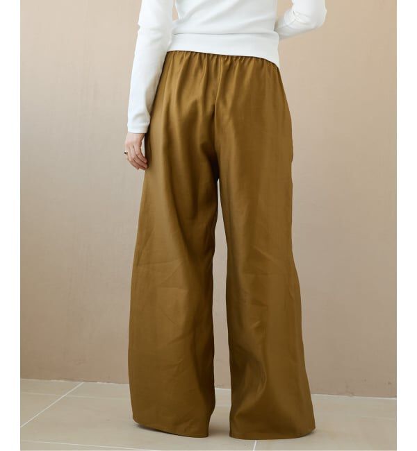 IENA LA BOUCLE「《予約》IENA LA BOUCLE コットンサテンイージーパンツ」|その他|