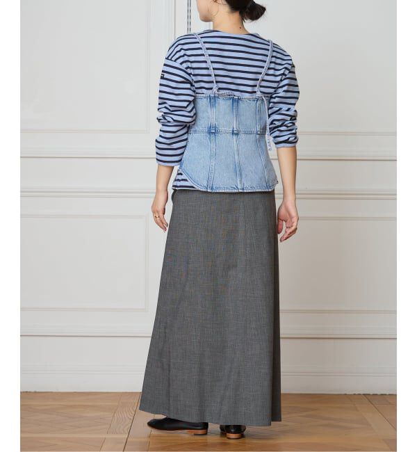 IENA LA BOUCLE「IENA LA BOUCLE ソフトデニムレースコンビキャミソール」|キャミソール|