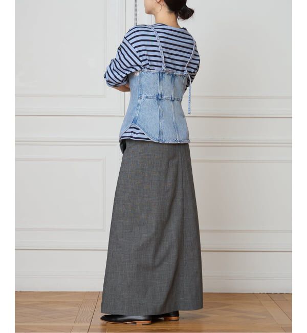 IENA LA BOUCLE「IENA LA BOUCLE ソフトデニムレースコンビキャミソール」|キャミソール|