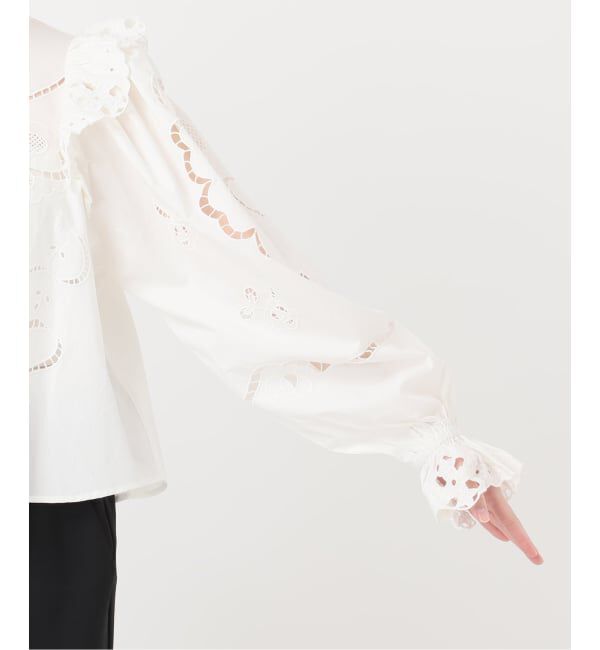 IENA LA BOUCLE「IENA LA BOUCLE カットワークブロードブラウス」|シャツ・ブラウス|