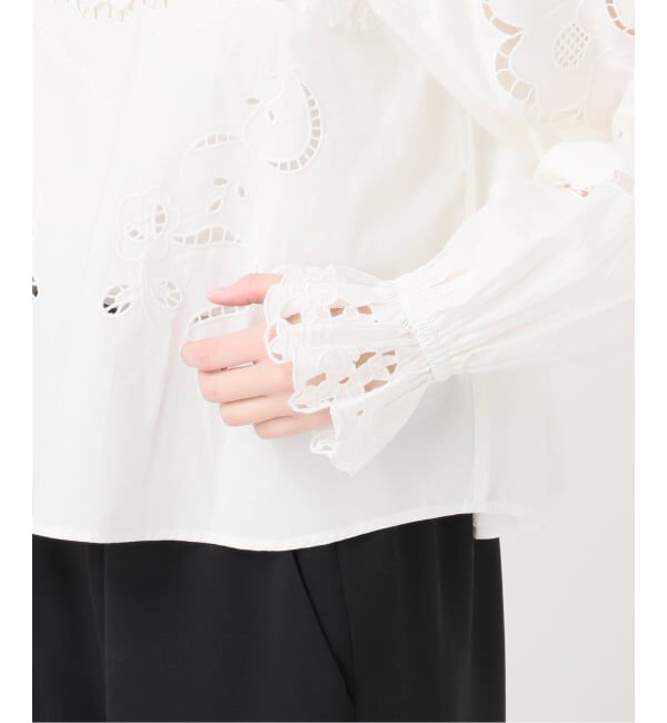 IENA LA BOUCLE「IENA LA BOUCLE カットワークブロードブラウス」|シャツ・ブラウス|