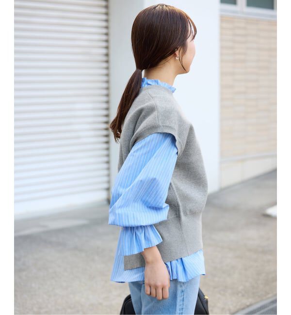 SLOBE IENA「《追加》ダブルフェイスバックオープンベスト」|ベスト・ジレ|