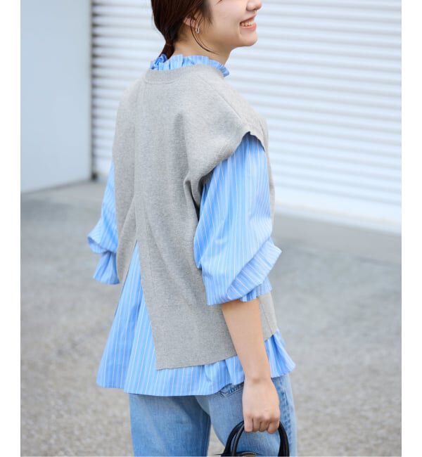 SLOBE IENA「《追加》ダブルフェイスバックオープンベスト」|ベスト・ジレ|