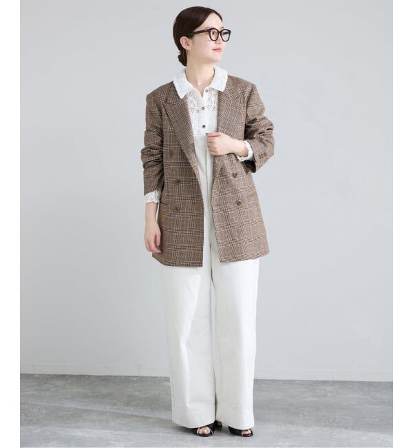 IENA「COUTURE D'ADAM/クチュールドアダム Double JK Prince of Wales 26SS-004」|テーラードジャケット|