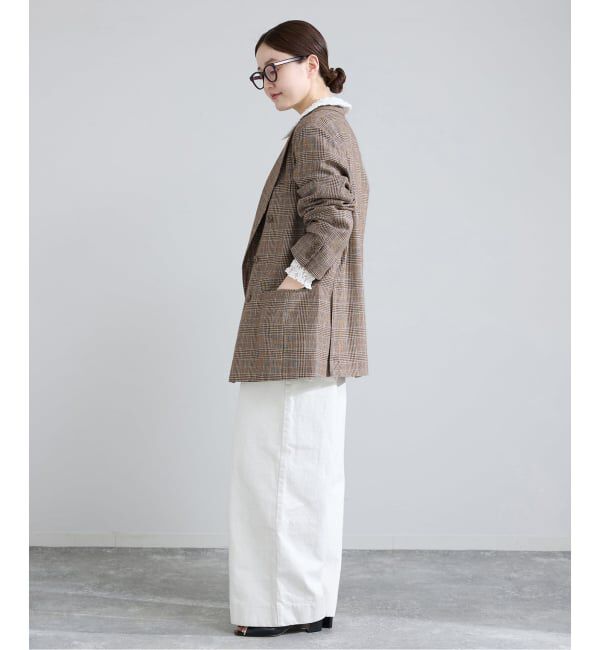 IENA「COUTURE D'ADAM/クチュールドアダム Double JK Prince of Wales 26SS-004」|テーラードジャケット|