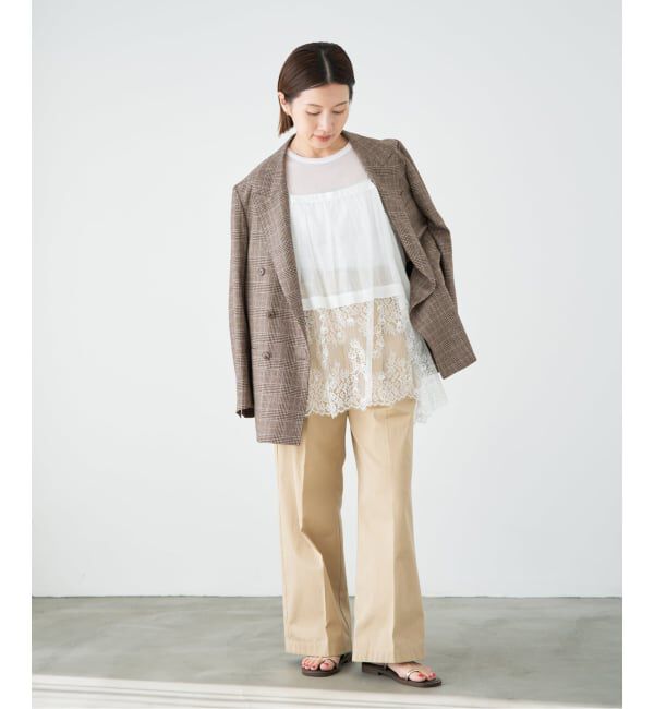 IENA「COUTURE D'ADAM/クチュールドアダム Double JK Prince of Wales 26SS-004」|テーラードジャケット|