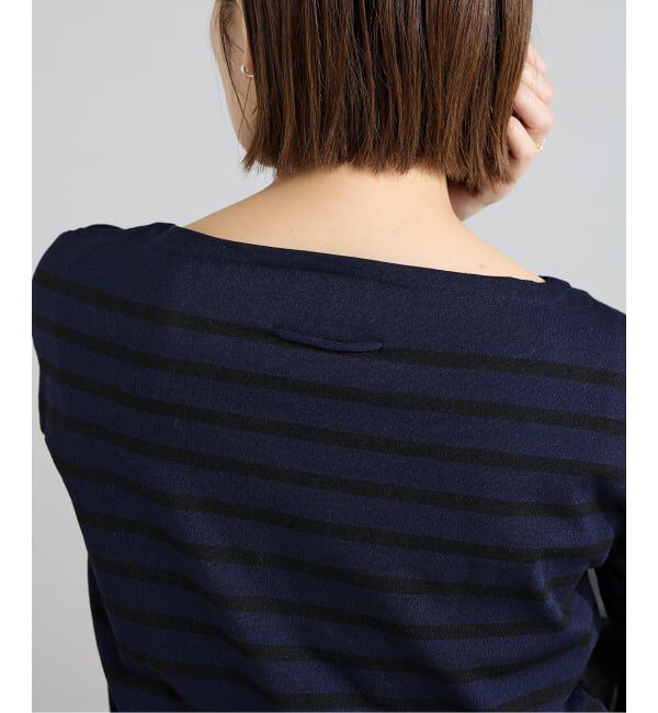 IENA「《新色》SEATTLEボーダーボートネックプルオーバー」|ニット・セーター|