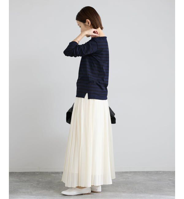 IENA「《新色》SEATTLEボーダーボートネックプルオーバー」|ニット・セーター|