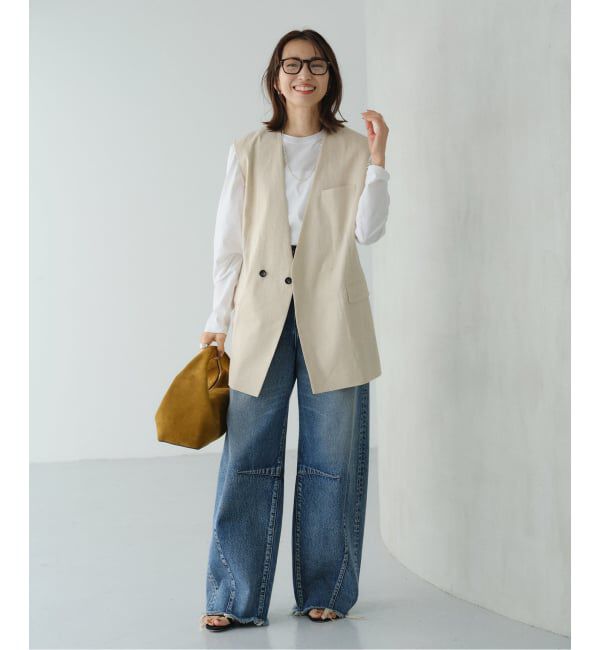 VERMEIL par iena「Clean Linen ベスト」|その他|