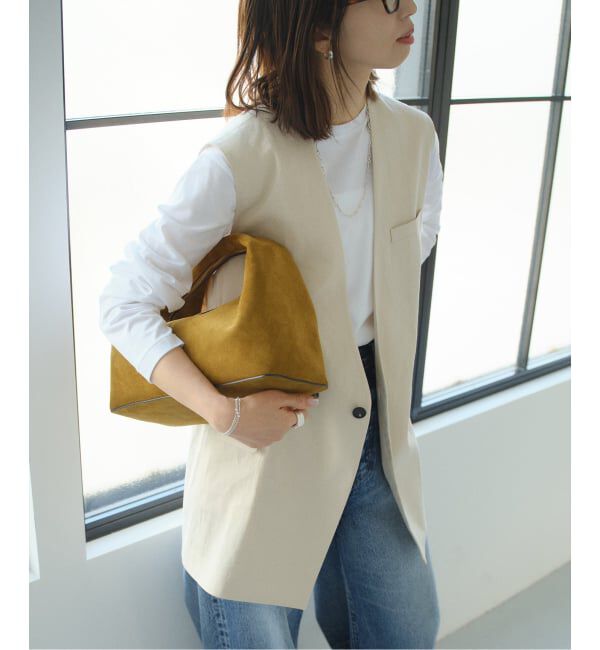 VERMEIL par iena「Clean Linen ベスト」|その他|ベージュ