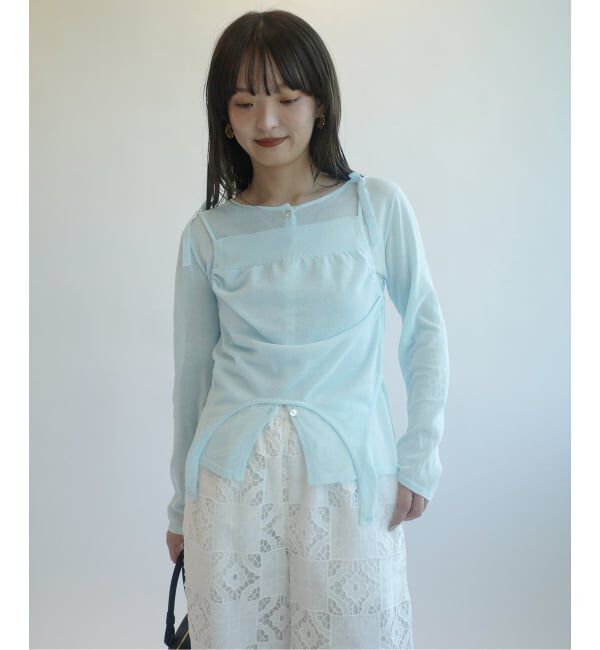 SLOBE IENA「《追加予約》tyn.TGOR/トゴール SLOBE別注 タンクセットカーディガン」|カーディガン|