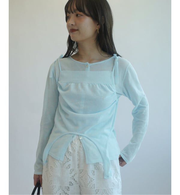 SLOBE IENA「《追加予約》tyn.TGOR/トゴール SLOBE別注 タンクセットカーディガン」|カーディガン|