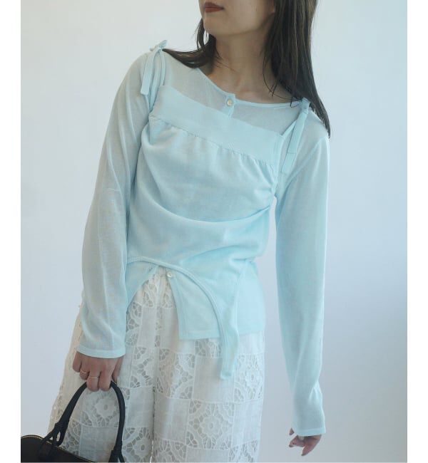 SLOBE IENA「《追加予約》tyn.TGOR/トゴール SLOBE別注 タンクセットカーディガン」|カーディガン|