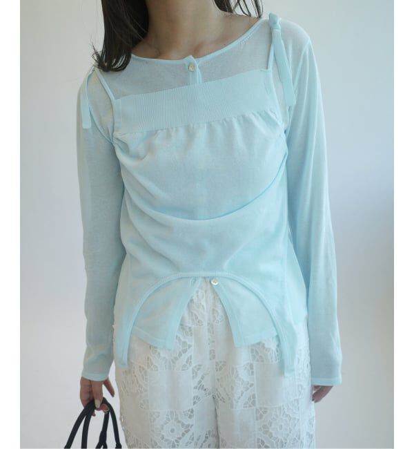 SLOBE IENA「《追加予約》tyn.TGOR/トゴール SLOBE別注 タンクセットカーディガン」|カーディガン|