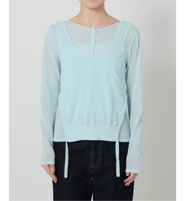 SLOBE IENA「《追加予約》tyn.TGOR/トゴール SLOBE別注 タンクセットカーディガン」|カーディガン|