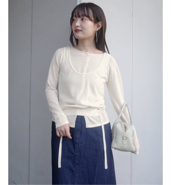 SLOBE IENA「《追加予約》tyn.TGOR/トゴール SLOBE別注 タンクセットカーディガン」|カーディガン|