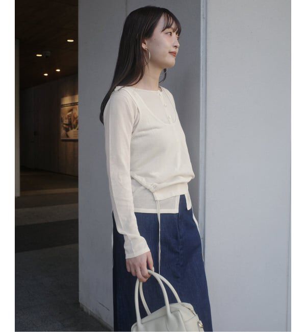 SLOBE IENA「《追加予約》tyn.TGOR/トゴール SLOBE別注 タンクセットカーディガン」|カーディガン|