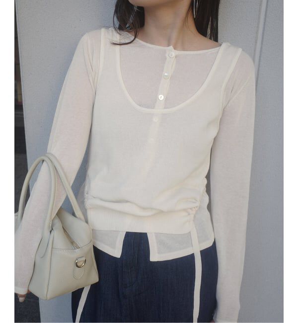 SLOBE IENA「《追加予約》tyn.TGOR/トゴール SLOBE別注 タンクセットカーディガン」|カーディガン|