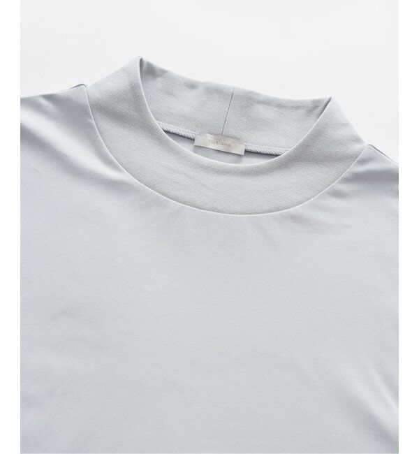 EDIFICE「nomiamo (ノミアモ) 別注 スヴィンコットン モックネック ワイドTシャツ」|Tシャツ・カットソー|グレーB