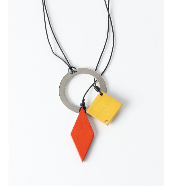 EDIFICE「m&rsquo;s braque (エムズ ブラック) 50sデットストックジャーマンウッドビーズ ネックレス」|ネックレス|レッド