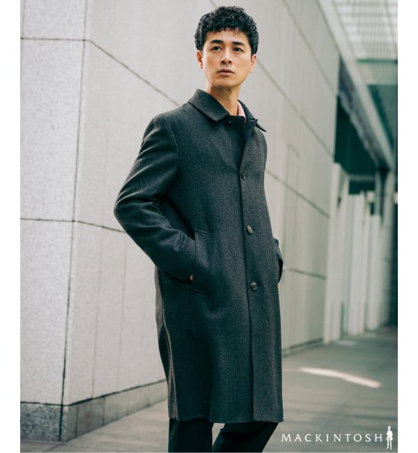 EDIFICE「MACKINTOSH(マッキントッシュ) 別注 DUNKELD/ダンケルド Loro Piana Fabric」|ステンカラーコート|グレー