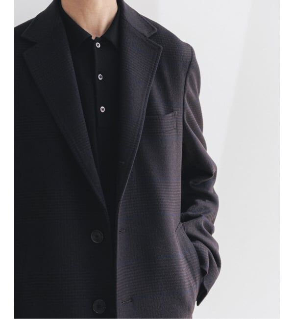 EDIFICE「SUPER 140&rsquo;s ウール / カシミヤ チェスターコート(チェック)」|チェスターコート|