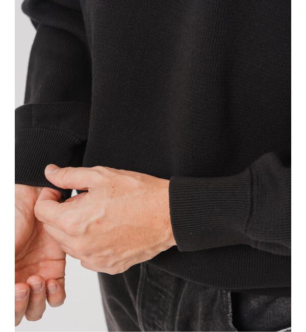 EDIFICE「PLATING ワッフル クルーネックニット」|ニット・セーター|