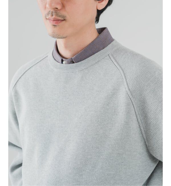 EDIFICE「PLATING ワッフル クルーネックニット」|ニット・セーター|