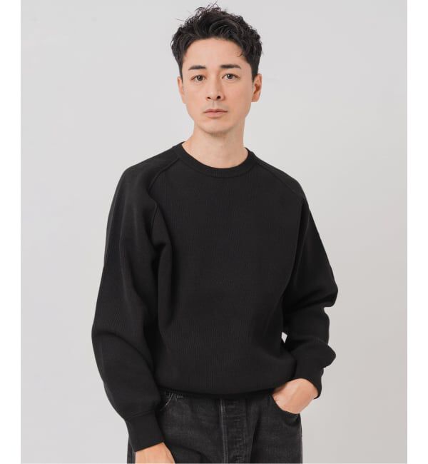 EDIFICE「PLATING ワッフル クルーネックニット」|ニット・セーター|