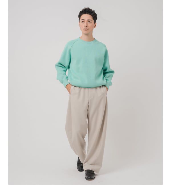 EDIFICE「PLATING ワッフル クルーネックニット」|ニット・セーター|