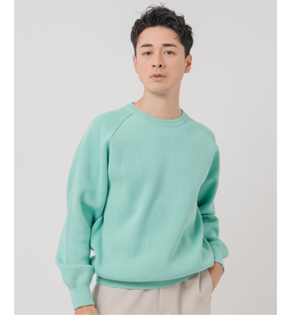 EDIFICE「PLATING ワッフル クルーネックニット」|ニット・セーター|