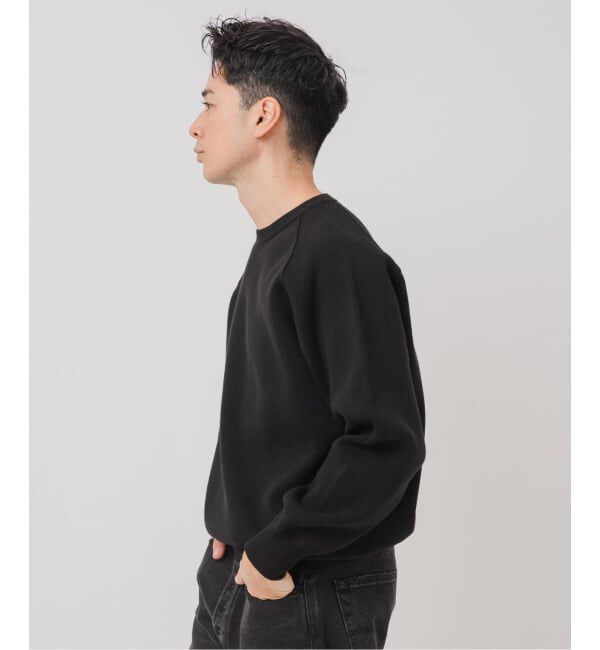 EDIFICE「PLATING ワッフル クルーネックニット」|ニット・セーター|