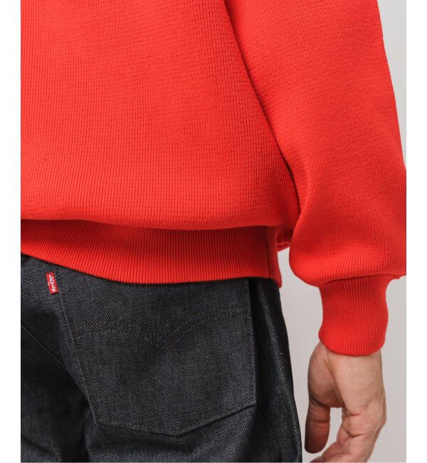 EDIFICE「PLATING ワッフル クルーネックニット」|ニット・セーター|