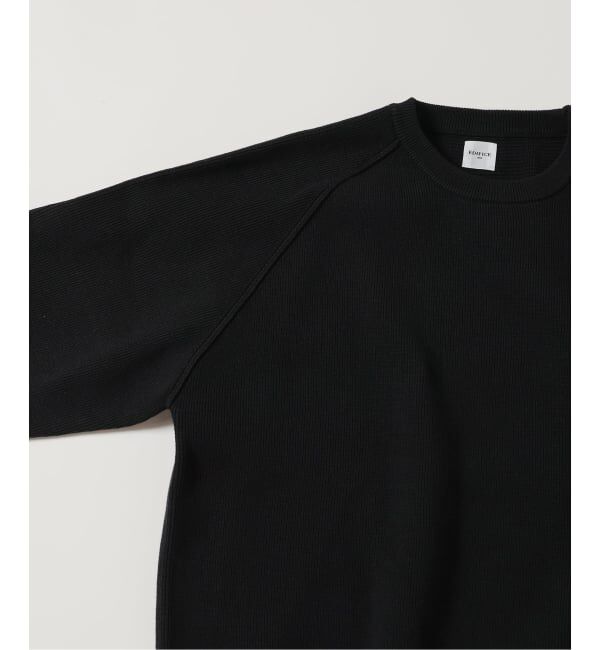 EDIFICE「PLATING ワッフル クルーネックニット」|ニット・セーター|