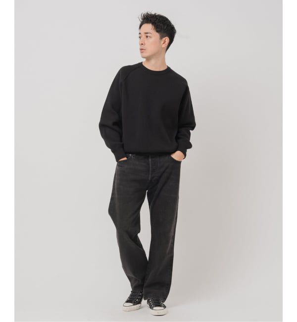 EDIFICE「PLATING ワッフル クルーネックニット」|ニット・セーター|