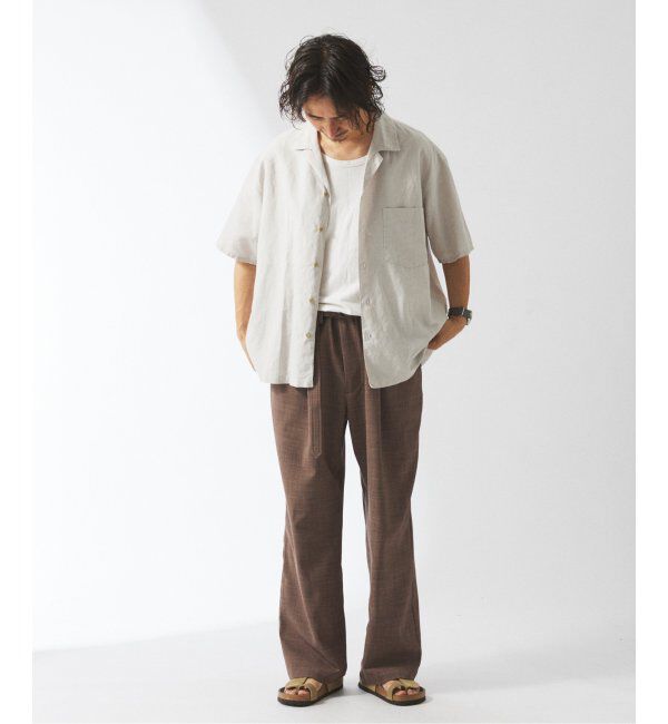 JOURNAL STANDARD relume「ヨーロピアンフラックス ガーメントダイ オープンカラーシャツ」|シャツ・ブラウス|