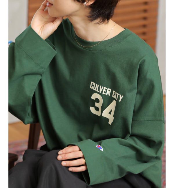 JOURNAL STANDARD relume「別注【Champion/チャンピオン】ロングスリーブTシャツ16s/OE」|Tシャツ・カットソー|グリーン