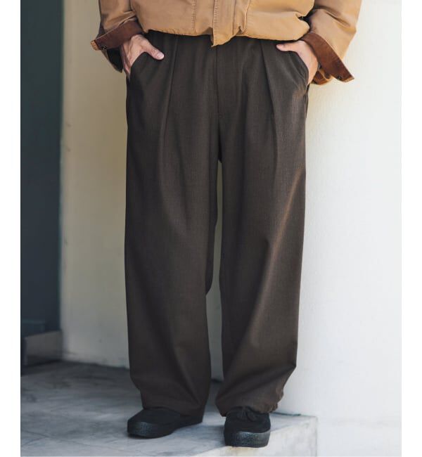 JOURNAL STANDARD relume「ウールブレンド ツイル オーバーパンツ」|スラックス|ブラウン