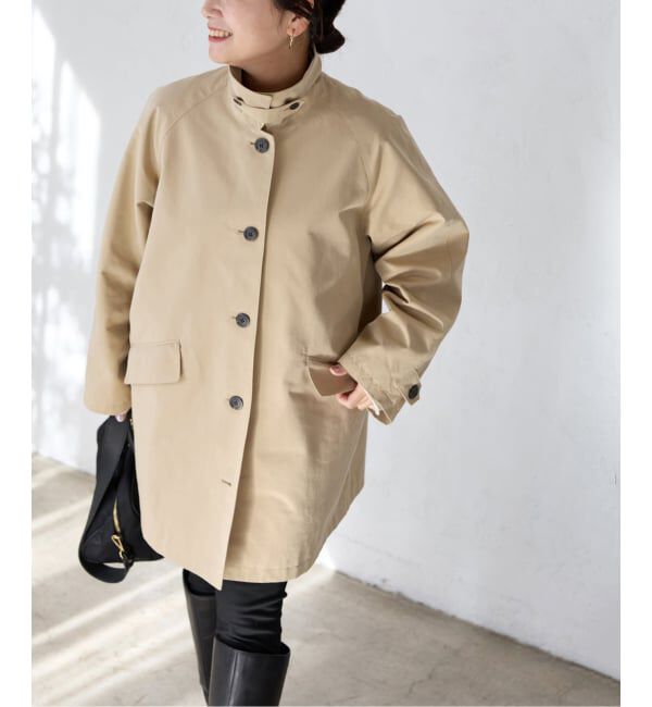 JOURNAL STANDARD「コットンステンカラーミディコート」|ステンカラーコート|