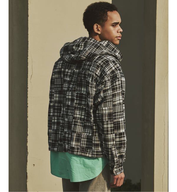 JOURNAL STANDARD「パッチ マドラス チェック フーディ シャツ」|シャツ・ブラウス|