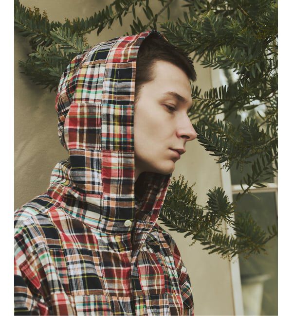 JOURNAL STANDARD「パッチ マドラス チェック フーディ シャツ」|シャツ・ブラウス|