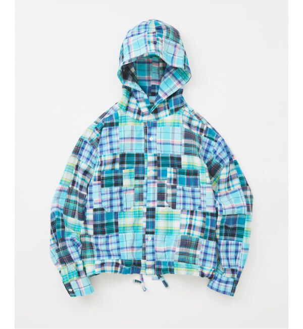 JOURNAL STANDARD「パッチ マドラス チェック フーディ シャツ」|シャツ・ブラウス|