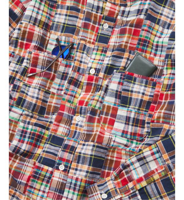 JOURNAL STANDARD「パッチ マドラス チェック フーディ シャツ」|シャツ・ブラウス|