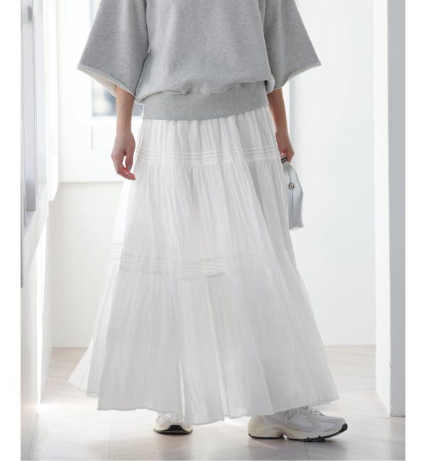 JOURNAL STANDARD relume「《WEB限定追加》コットンボイルクリンクルティアードスカート」|スカート|