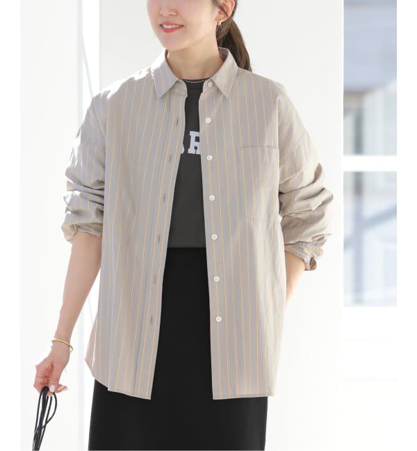 JOURNAL STANDARD relume「［26SS新作］スーピマコットンストライプシャツ」|シャツ・ブラウス|