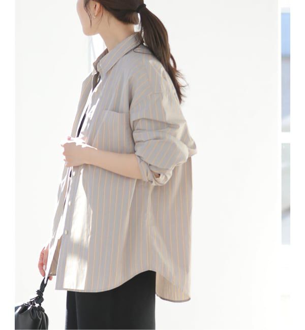 JOURNAL STANDARD relume「［26SS新作］スーピマコットンストライプシャツ」|シャツ・ブラウス|