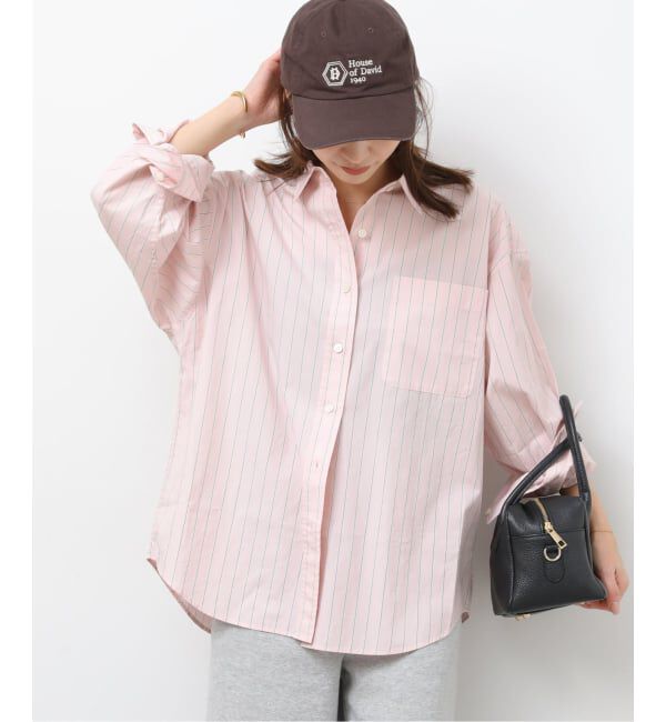 JOURNAL STANDARD relume「［26SS新作］スーピマコットンストライプシャツ」|シャツ・ブラウス|ピンク A